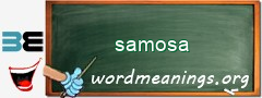 WordMeaning blackboard for samosa